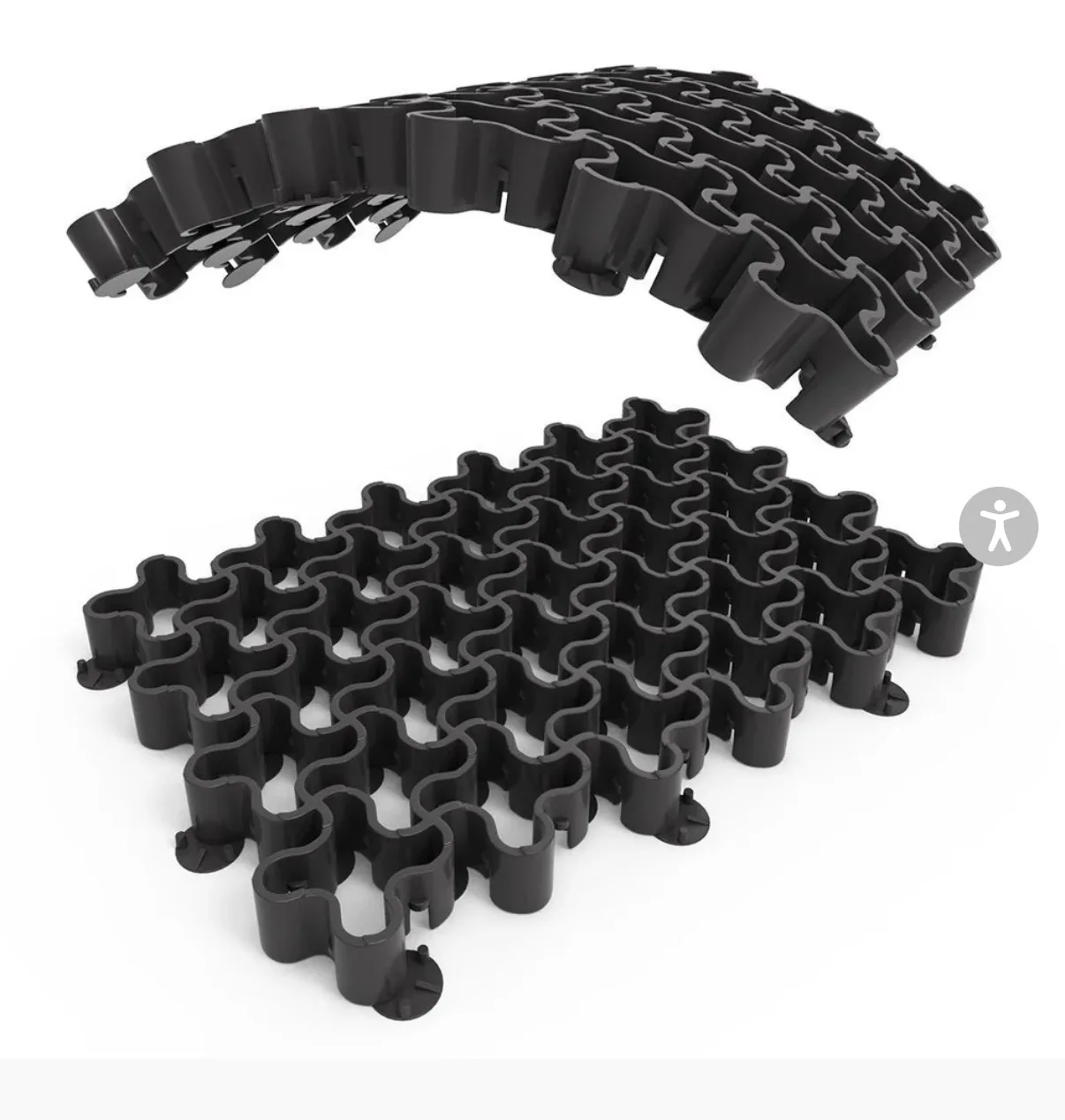 Representative gravel grid panels